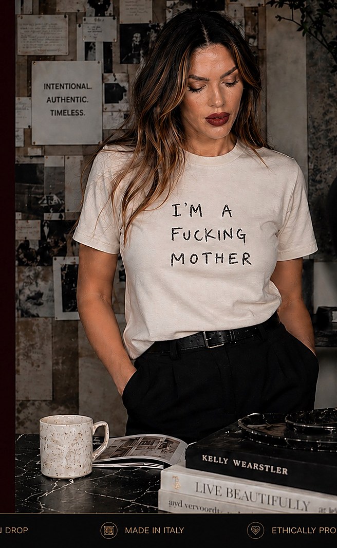 I'M A F*CKING MOTHER London edition tee, black print